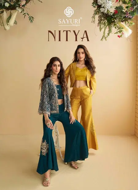 Nitya By Sayuri Designer Silk Embroidery Indo Western Wholesale Distributors In India